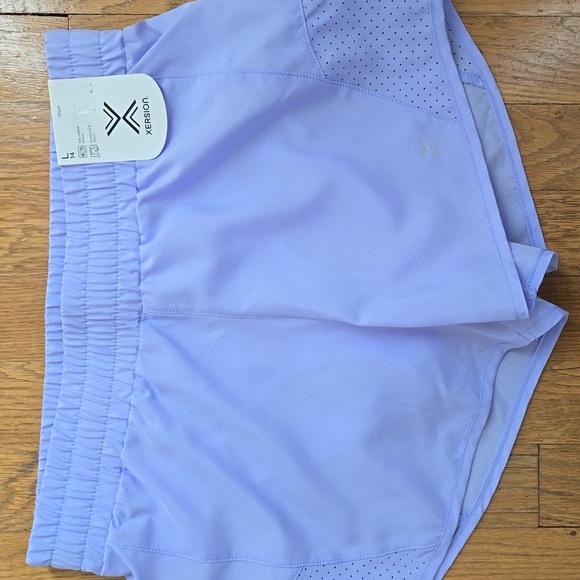 XERSION GIRLS PURPLE RUNNING SHORTS WITH BUILT-IN BRIEFS SIZE LARGE 14 - Picture 2 of 16